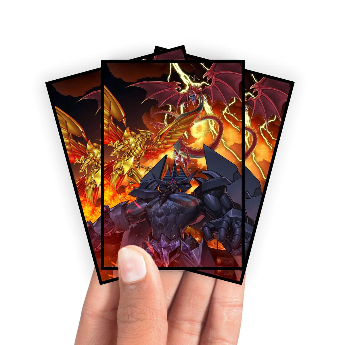 Enhance your cards with our elegant black border card sleeves, featuring a sleek, sophisticated design for a bold, modern aesthetic. From LDB Duel. Perfect for showcasing your collection, these sleeves are printed with our exclusive Egyptian Gods design. Yami-Yugi-yugioh-mtg-pokemon-card-protection-standard-japanese-dragon-shield-LDB-Duel-black