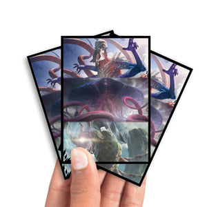 Enhance your cards with our elegant black border card sleeves, featuring a sleek, sophisticated design for a bold, modern aesthetic. From LDB Duel. Perfect for showcasing your collection, these sleeves are printed with our exclusive Eldrazi design. Emrakul-yugioh-mtg-pokemon-card-protection-standard-japanese-dragon-shield-LDB-Duel-black