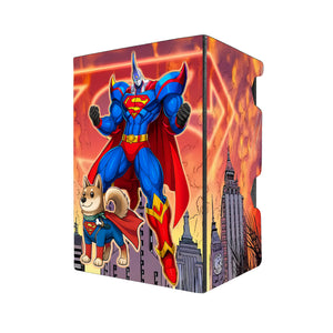 Here's another quality black deck box from LDB Duel featuring our exclusive Elemental HERO Neos Superman art. Fits all types of trading card games, including Pokémon, Yu-Gi-Oh! and Magic The Gathering. The perfect card holder for the TCG player safely holds up to 100 double-sleeved cards. EVEN in extra thick sleeves. Comes with a pull-out dice tray. Armed-Neos-yugioh-tcg-accessories-card-storage-LDB-Duel