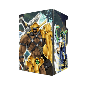 Here's another quality black deck box from LDB Duel featuring our exclusive Elemental Hero Wildegde art. Fits all types of trading card games, including Pokémon, Yu-Gi-Oh! and Magic The Gathering. The perfect card holder for the TCG player safely holds up to 100 double-sleeved cards. EVEN in extra thick sleeves. Comes with a pull-out dice tray. Armed-Neos-yugioh-mtg-pokemon-tcg-accessories-card-storage-LDB-Duel