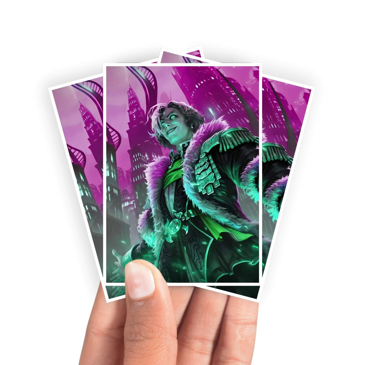 Protect and enhance your cards with our clean and crisp white border card sleeves. Featuring a minimalist design that complements any artwork, these sleeves offer a bright, timeless look. From LDB Duel. Printed with our exclusive Emet Selch, Unsundered design for a fresh and premium finish. Polydegmons-Price-yugioh-mtg-pokemon-card-protection-standard-japanese-dragon-shield-LDB-Duel-white