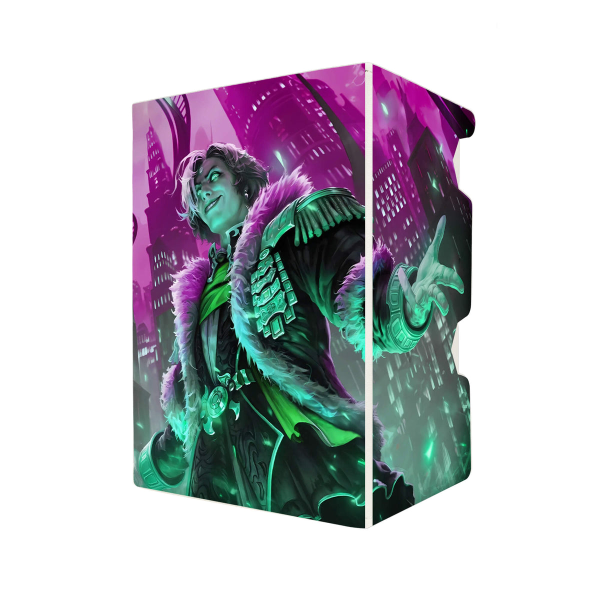 Here's another quality white deck box from LDB Duel featuring our exclusive Emet Selch, Unsundered art. Fits all types of trading card games, including Pokémon, Yu-Gi-Oh! and Magic The Gathering. The perfect card holder for the TCG player safely holds up to 100 double-sleeved cards. EVEN in extra thick sleeves. Comes with a pull-out dice tray. Polydegmons-Price-magic-ygo-digimon-card_protector-gaming-accesories-LDB-Duel