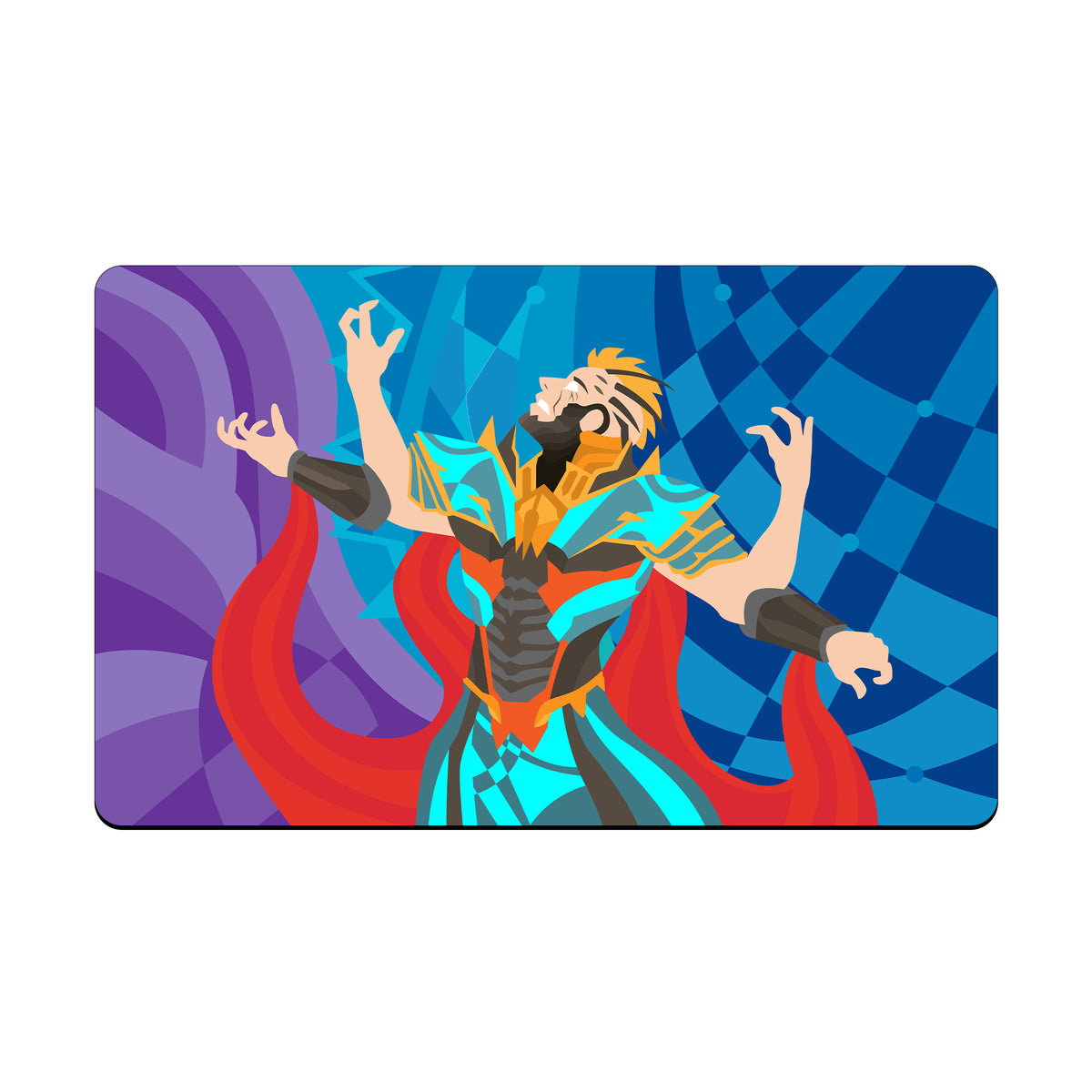 Transform your dueling experience with our exclusive art Ertai Resurrected playmat from LDB Duel! Featuring a soft cloth top for smooth card movement and a durable rubber back for a secure grip, this 24x14 inch mat is machine washable and safe for cards and sleeves. EmrakuTransform your dueling experience with our original art Ertai Resurrected playmat! Featuring a soft cloth top for smooth card movement and a durable rubber back for a secure grip, this 24x14 inch mat is machine washable and safe for cards 