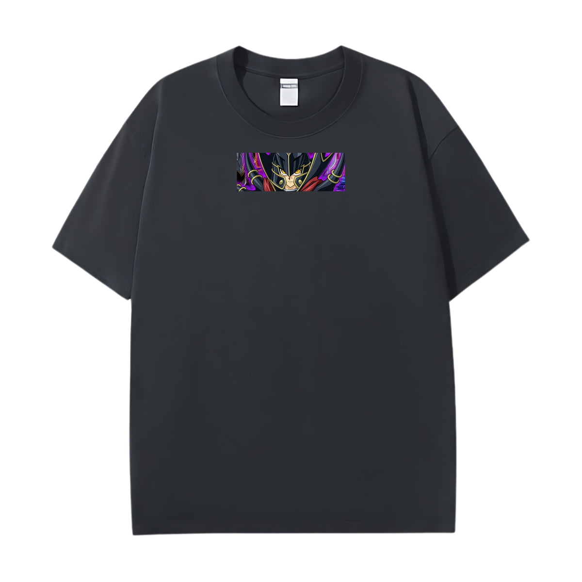 Step up your style with the premium Evil HERO T-shirt design from LDB Duel. Made from soft, breathable cotton and printed with vibrant DTF artwork, this black t-shirt is built for comfort and lasting wear. Choose your look with front design options like a small chest logo or bold center print. Perfect for anime lovers, TCG players, and gaming fans everywhere.  Yugioh-anime-tcg-accessories-tshirt-LDB-Duel