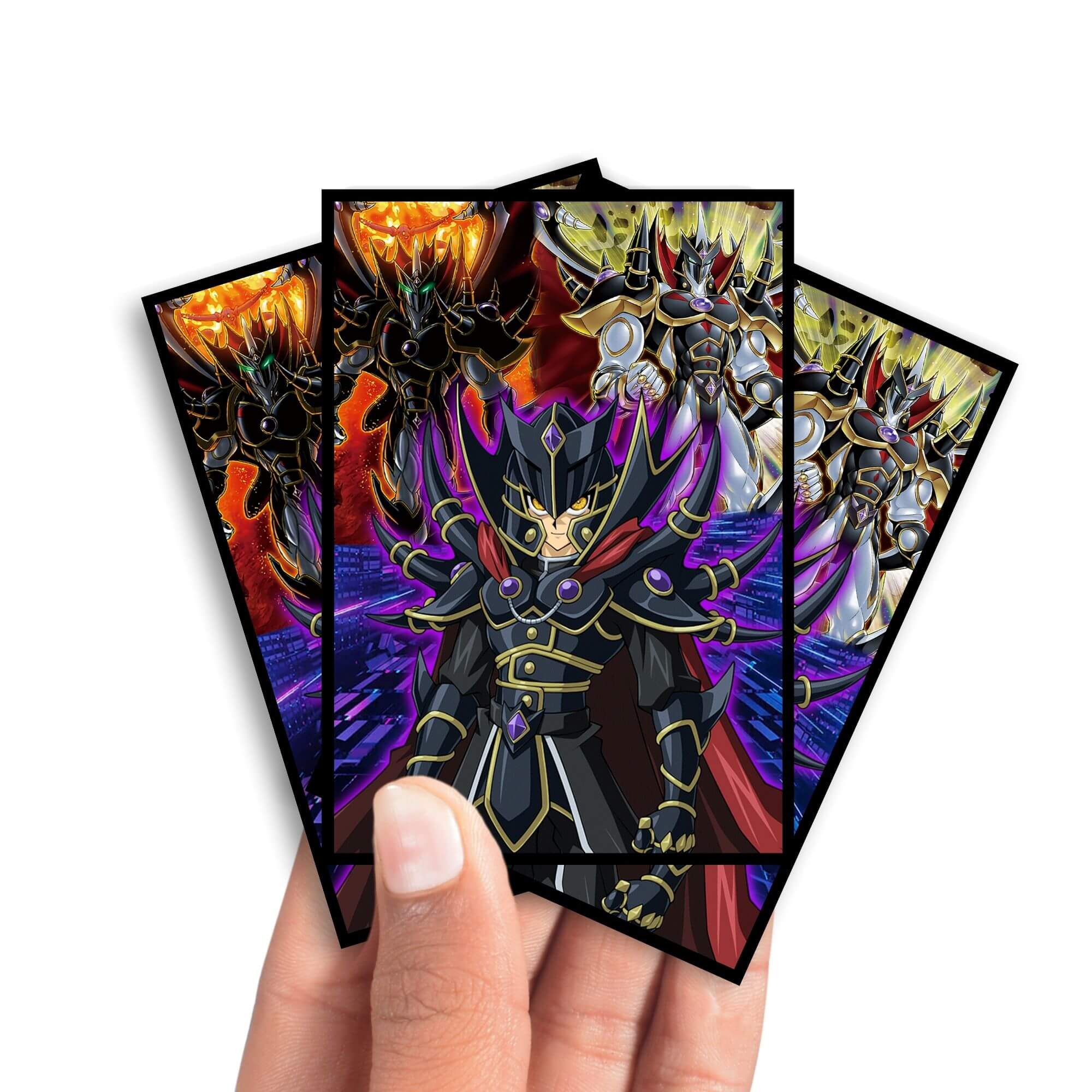 yugioh hero card sleeves Evil HERO Card Sleeves Japanese Size (Holographic) / Black / 100 Sleeves