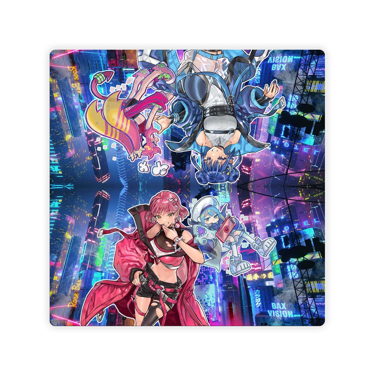 Upgrade your dueling game with LDB Duel featuring our exclusive Evil Twin Archetype double mat! Designed with a premium cloth surface for effortless card handling and a sturdy rubber base for maximum stability, this 24x24 inch mat offers both style and practicality. It's card and sleeve-friendly, plus machine washable for easy upkeep! Ki-sikil-&-Lil-la-yugioh-mtg-pokemon-custom-artwork-premium-durable-rubber-ldb-duel 