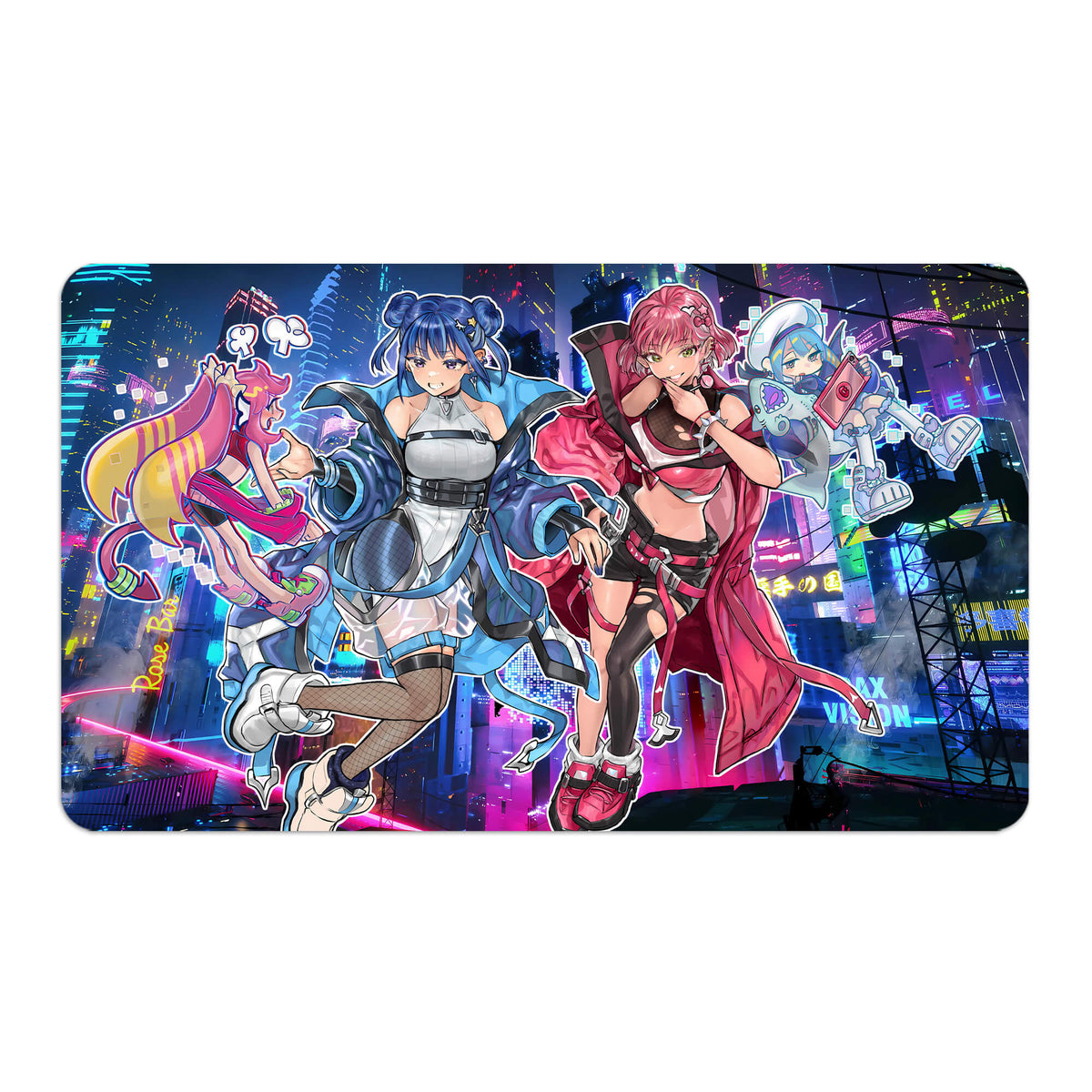 Transform your dueling experience with LDB Duel featuring our exclusive art Evil Twin Archetype playmat! Featuring a soft cloth top for smooth card movement and a durable rubber back for a secure grip, this 24x14 inch mat is machine washable and safe for cards and sleeves. Trouble-Sunny-yugioh-mtg-pokemon-custom-artwork-premium-durable-rubber-ldb-duel