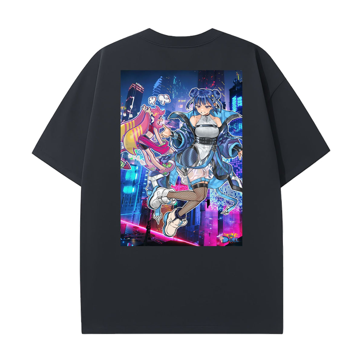 Level up your look with the premium Evil Twin Lil-la T-shirt design from LDB Duel. Crafted from soft, breathable cotton and finished with vibrant DTF printing, this black t-shirt is designed for comfort that lasts. Featuring a bold back design, it’s perfect for anime fans, TCG players, and gamers who want to stand out, whether at events, tournaments, or just relaxing with friends.  Treat-anime-ygo-magic-tshirt-gaming-accesories-LDB-Duel