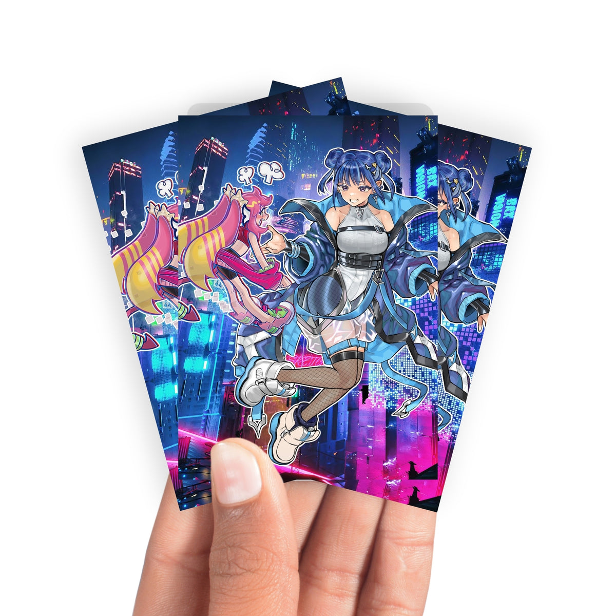 Keep your cards safe and stylish with our borderless card sleeves. Designed edge-to-edge to showcase your artwork, they offer a sleek, modern aesthetic. From LDB Duel, printed with the exclusive Evil Twin Lil-la design for a fresh, premium feel.Evil-Twin-yugioh-mtg-pokemon-card-protection-standard-japanese-dragon-shield-LDB-Duel-borderless