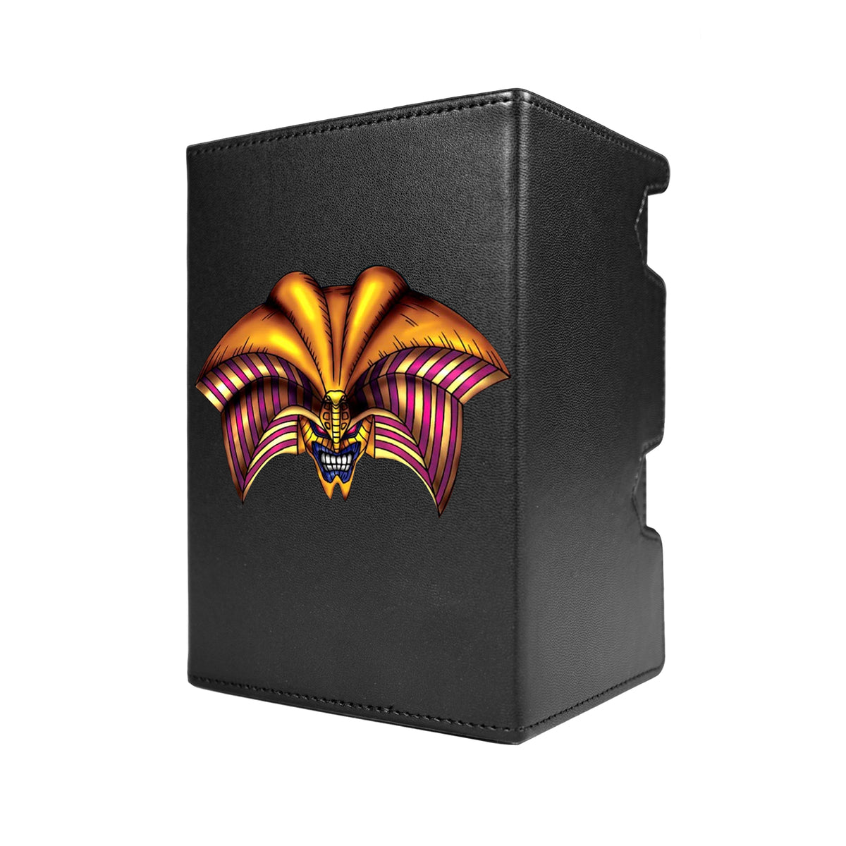 Here's another quality black deck box from LDB Duel featuring our exclusive Exodia art. Fits all types of trading card games, including Pokémon, Yu-Gi-Oh! and Magic The Gathering. The perfect card holder for the TCG player safely holds up to 100 double-sleeved cards. EVEN in extra thick sleeves. Comes with a pull-out dice tray. Forbidden-Lord-yugioh-mtg-pokemon-tcg-accessories-card-storage-LDB-Duel