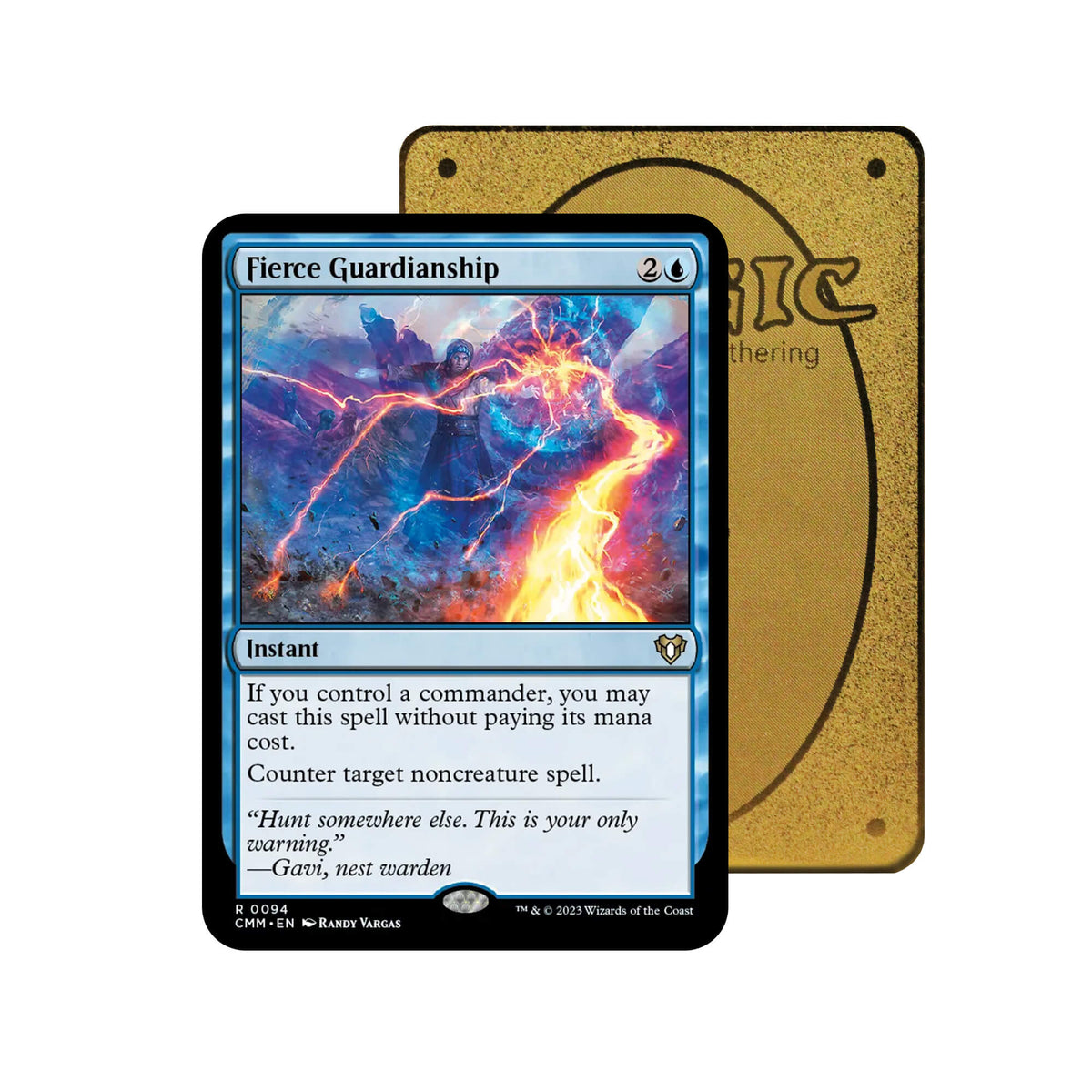 Level up your game with our custom-printed metal orica cards, featuring exclusive Fierce Guardianship artwork in gold metal. Durable, scratch-resistant, and embossed with the iconic Yu-Gi-Oh! card back, these slim orica cards fit perfectly in card sleeves. Free-spell-mtg-yugioh-pokemon-metal-card-embossed-design-custom-artwork-duel-accessories-ldb-duel