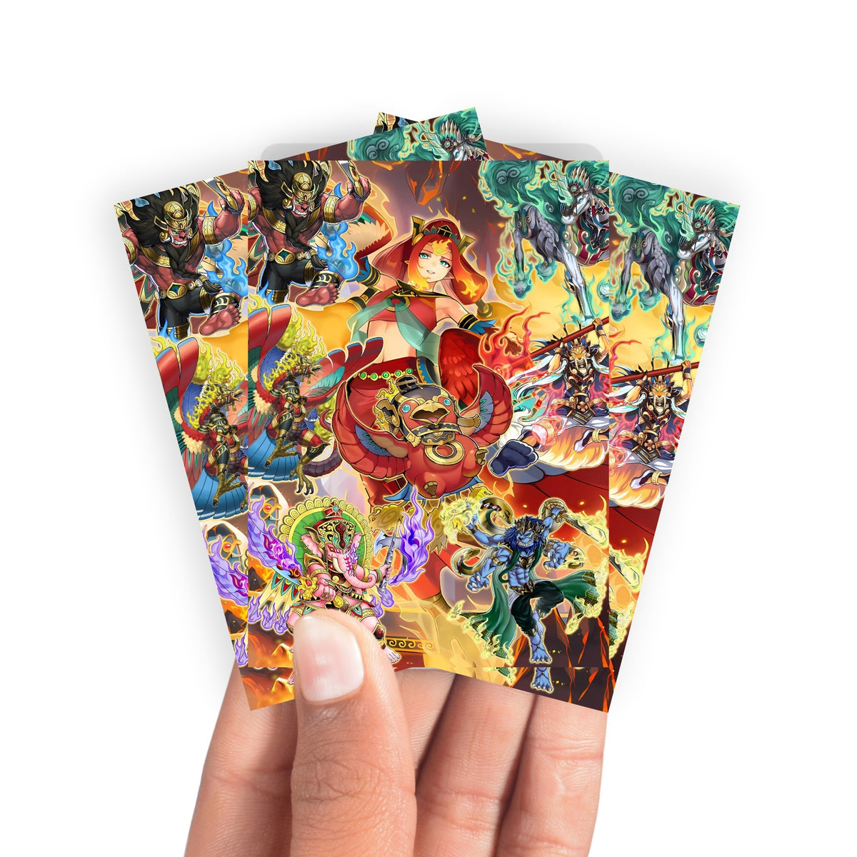 Keep your cards safe and stylish with our borderless card sleeves. Designed edge-to-edge to showcase your artwork, they offer a sleek, modern aesthetic. From LDB Duel, printed with the exclusive Fire King Archetype design for a fresh, premium feel.Fire-King-yugioh-mtg-pokemon-card-protection-standard-japanese-dragon-shield-LDB-Duel-borderless