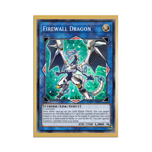 Level up your game with our custom-printed metal orica cards, featuring exclusive Firewall Dragon artwork in gold metal. Durable, scratch-resistant, and embossed with the iconic Yu-Gi-Oh! card back, these slim orica cards fit perfectly in card sleeves. Yusaku-Fujiki-yugioh-mtg-pokemon-metal-card-embossed-design-custom-artwork-duel-accessories-ldb-duel