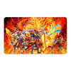 Transform your dueling experience with LDB Duel featuring our exclusive art Flame Master Dragon playmat! Featuring a soft cloth top for smooth card movement and a durable rubber back for a secure grip, this 24x14 inch mat is machine washable and safe for cards and sleeves. Flame-Swordsman-yugioh-mtg-pokemon-custom-artwork-premium-durable-rubber-ldb-duel