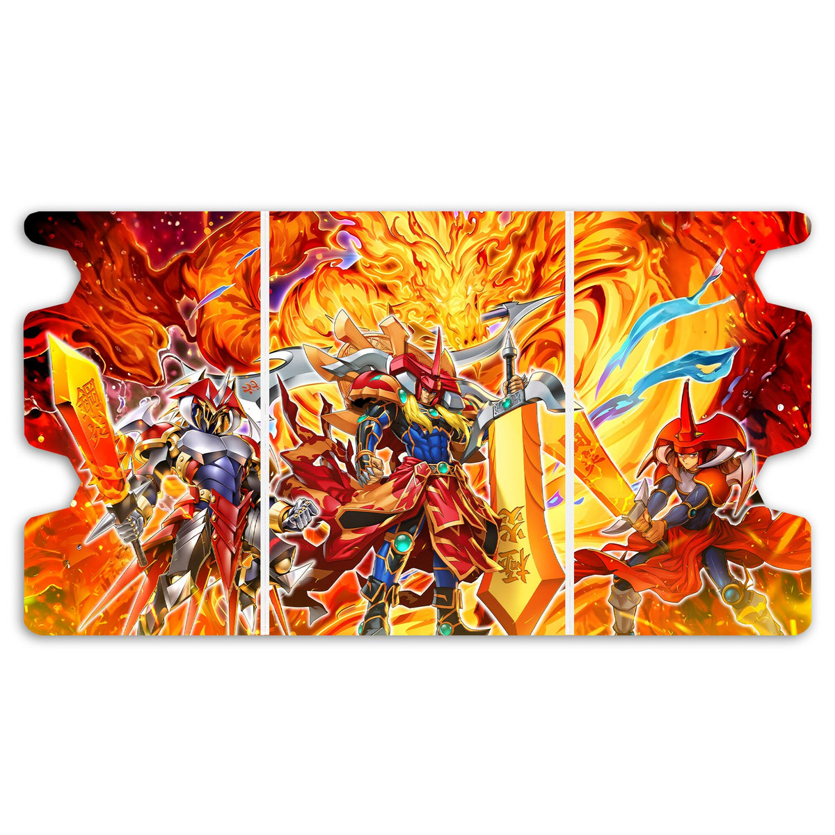 Here is the Full Lid Design of the Flame Master Dragon Mach 3 White Deck Box. Swordsdance-yugioh-custom-deck-portable-collector-LDB-Duel