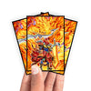 Enhance your cards with our elegant black border card sleeves, featuring a sleek, sophisticated design for a bold, modern aesthetic. From LDB Duel. Perfect for showcasing your collection, these sleeves are printed with our exclusive Flame Master Dragon design. Flame-Swordsman-yugioh-mtg-pokemon-card-protection-standard-japanese-dragon-shield-LDB-Duel-black