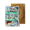 Level up your game with our custom-printed metal field centers, featuring exclusive GMX Associate Noma artwork in gold metal. Durable, scratch-resistant, and embossed with the iconic Yu-Gi-Oh! card back, these slim field centers fit perfectly in card sleeves. GMX-yugioh-metal-card-embossed-design-custom-artwork-duel-accessories-ldb-duel