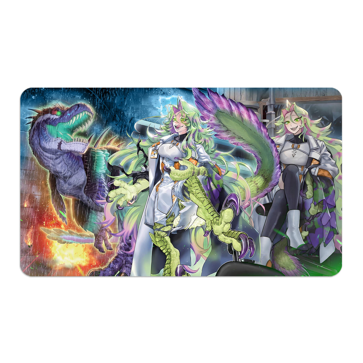 Transform your dueling experience with LDB Duel featuring our exclusive art GMX Associate Noma playmat! Featuring a soft cloth top for smooth card movement and a durable rubber back for a secure grip, this 24x14 inch mat is machine washable and safe for cards and sleeves. GMX-yugioh-custom-artwork-premium-durable-rubber-ldb-duel