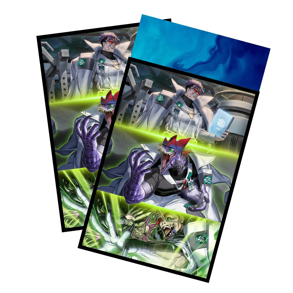 Enhance your cards with our elegant black border card sleeves, featuring a sleek, sophisticated design for a bold, modern aesthetic. From LDB Duel. Perfect for showcasing your collection, these sleeves are printed with our exclusive GMX Chairman Kimridge design. GMX-yugioh-card-protection-standard-japanese-dragon-shield-LDB-Duel-black