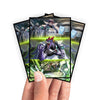 Enhance your cards with our elegant black border card sleeves, featuring a sleek, sophisticated design for a bold, modern aesthetic. From LDB Duel. Perfect for showcasing your collection, these sleeves are printed with our exclusive GMX Chairman Kimridge design. GMX-yugioh-card-protection-standard-japanese-dragon-shield-LDB-Duel-black