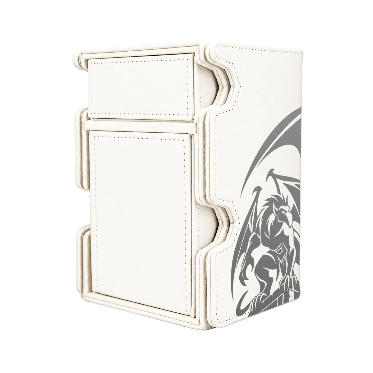Here is the Right View of the Gargoyles Mach 3 White Deck Box. Hudson-anime-deck-tray-dice-tray-LDB-Duel