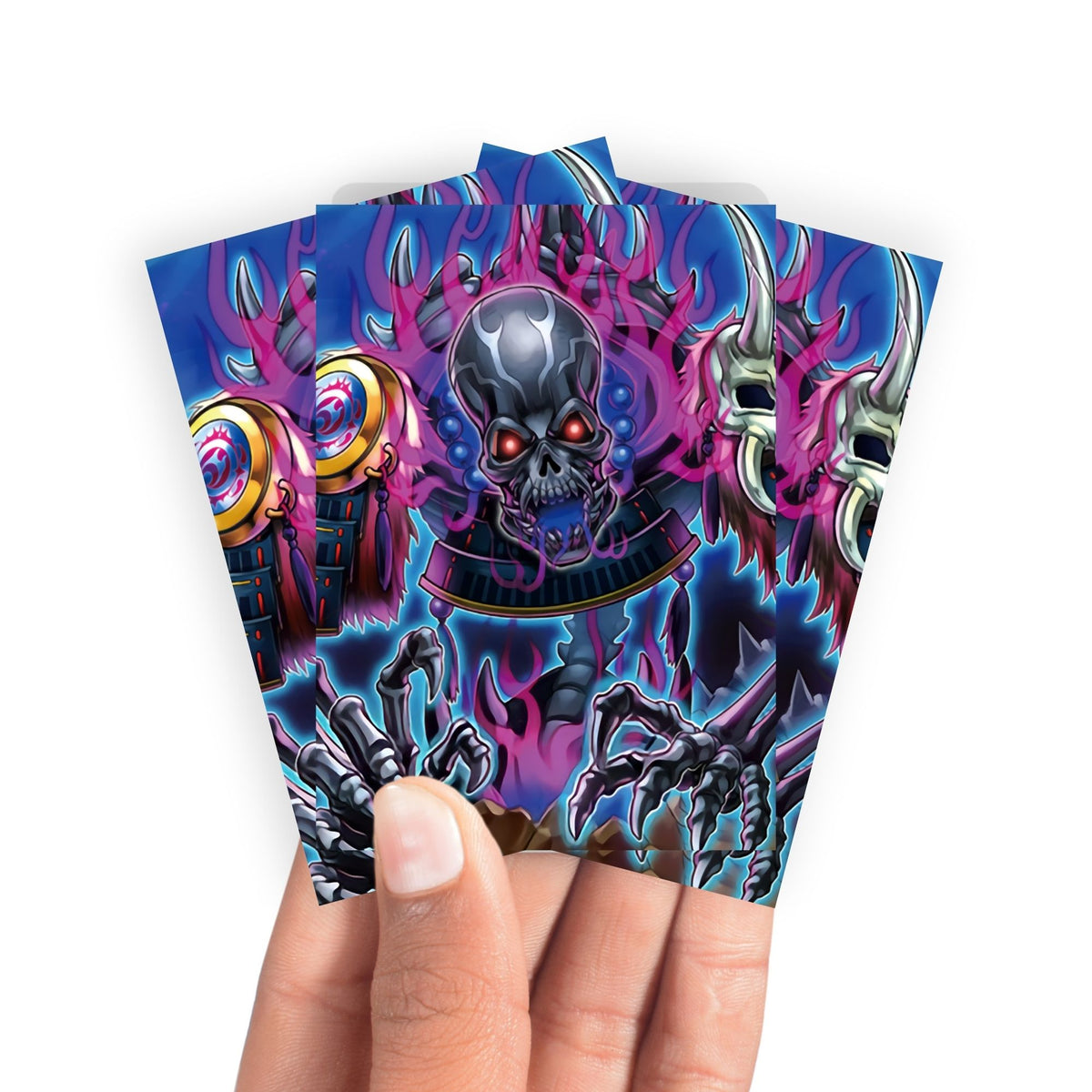 Keep your cards safe and stylish with our borderless card sleeves. Designed edge-to-edge to showcase your artwork, they offer a sleek, modern aesthetic. From LDB Duel, printed with the exclusive Gashadokuro Archetype design for a fresh, premium feel.Gashadokuro-yugioh-mtg-pokemon-card-protection-standard-japanese-dragon-shield-LDB-Duel-borderless
