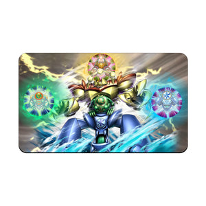 Transform your dueling experience with our exclusive art Gate Guardians Combined playmat from LDB Duel! Featuring a soft cloth top for smooth card movement and a durable rubber back for a secure grip, this 24x14 inch mat is machine washable and safe for cards and sleeves. kazejin-yugioh-mtg-pokemon-custom-artwork-premium-durable-rubber-ldb-duel