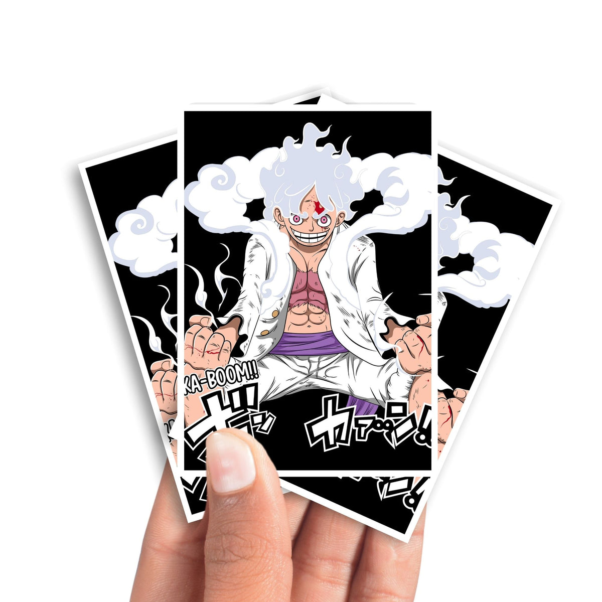 Protect and enhance your cards with our clean and crisp white border card sleeves. Featuring a minimalist design that complements any artwork, these sleeves offer a bright, timeless look. From LDB Duel. Printed with our exclusive Gear 5 Luffy design for a fresh and premium finish. Pirate-king-yugioh-mtg-pokemon-card-protection-standard-japanese-dragon-shield-LDB-Duel-white
