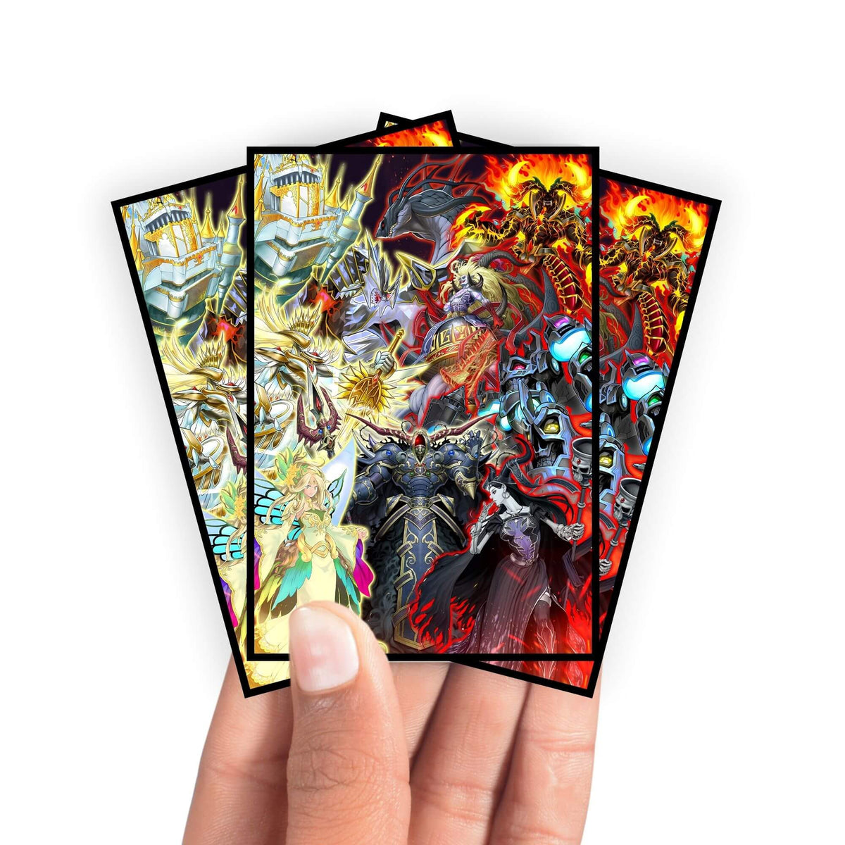 Enhance your cards with our elegant black border card sleeves, featuring a sleek, sophisticated design for a bold, modern aesthetic. From LDB Duel. Perfect for showcasing your collection, these sleeves are printed with our exclusive Generaider Archetype design. Naglfar-yugioh-mtg-pokemon-card-protection-standard-japanese-dragon-shield-LDB-Duel-black