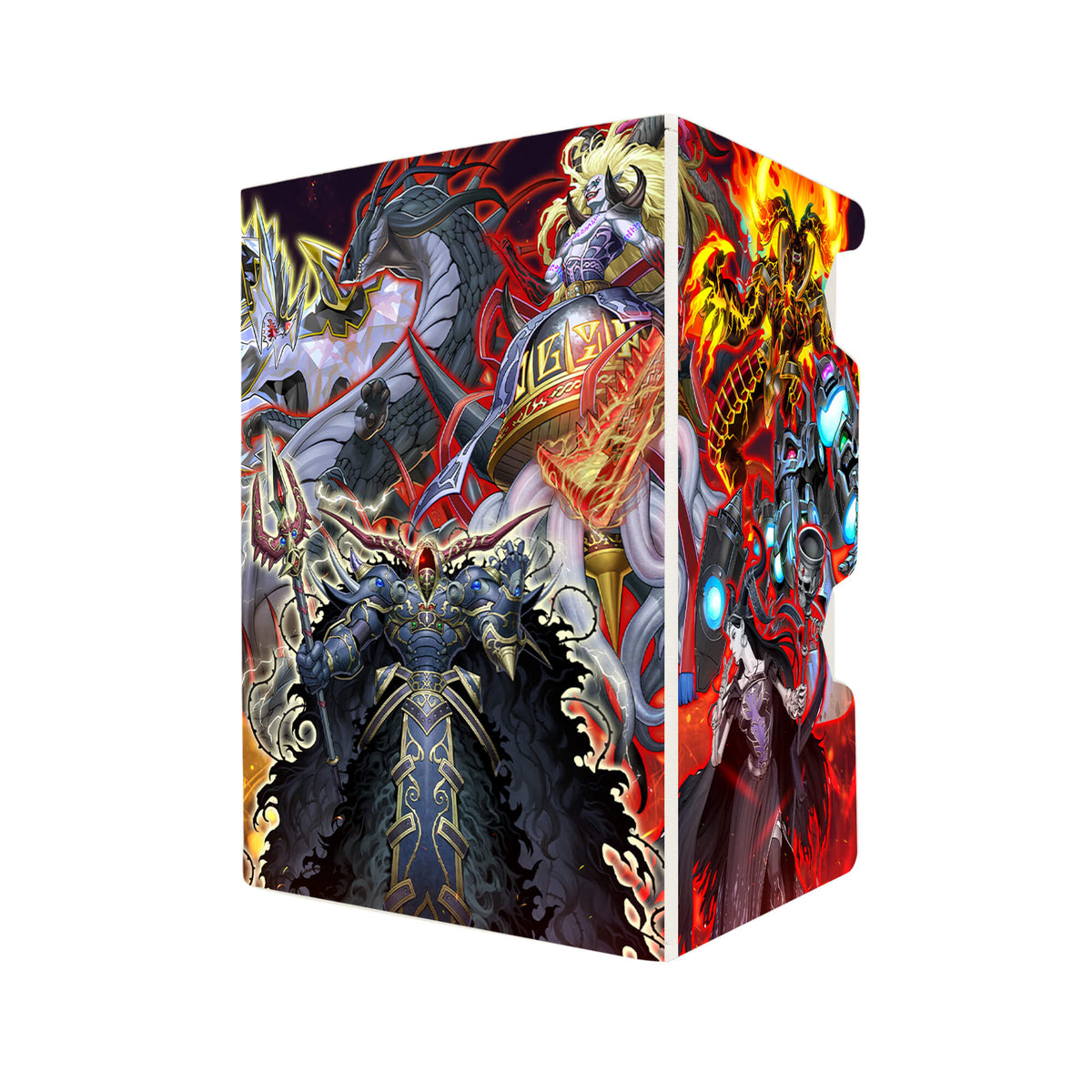 Here's another quality white deck box from LDB Duel featuring our exclusive Generaider Archetype art. Fits all types of trading card games, including Pokémon, Yu-Gi-Oh! and Magic The Gathering. The perfect card holder for the TCG player safely holds up to 100 double-sleeved cards. EVEN in extra thick sleeves. Comes with a pull-out dice tray. Hela-ygo-magic-digimon-card-protector-gaming-accesories-LDB-Duel