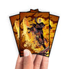 Enhance your cards with our elegant black border card sleeves, featuring a sleek, sophisticated design for a bold, modern aesthetic. From LDB Duel. Perfect for showcasing your collection, these sleeves are printed with our exclusive Ghost Rider, Spirit of Vengeance design. Flame-head-mtg-card-protection-standard-japanese-dragon-shield-LDB-Duel-black