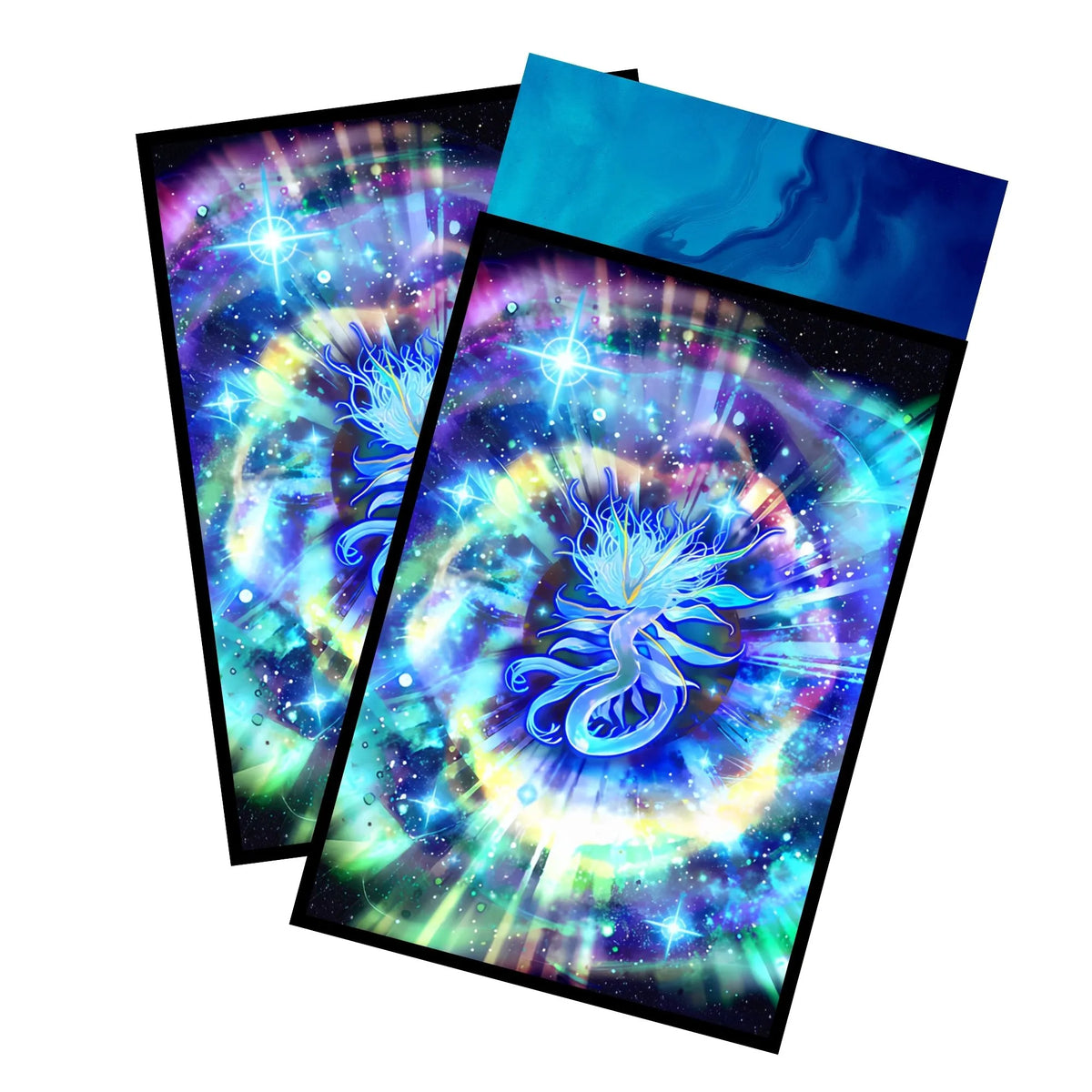 Enhance your cards with our elegant black border card sleeves, featuring a sleek, sophisticated design for a bold, modern aesthetic. From LDB Duel. Perfect for showcasing your collection, these sleeves are printed with our exclusive Ghoti Archetype design. Ghoti-yugioh-card-protection-standard-japanese-dragon-shield-LDB-Duel-black