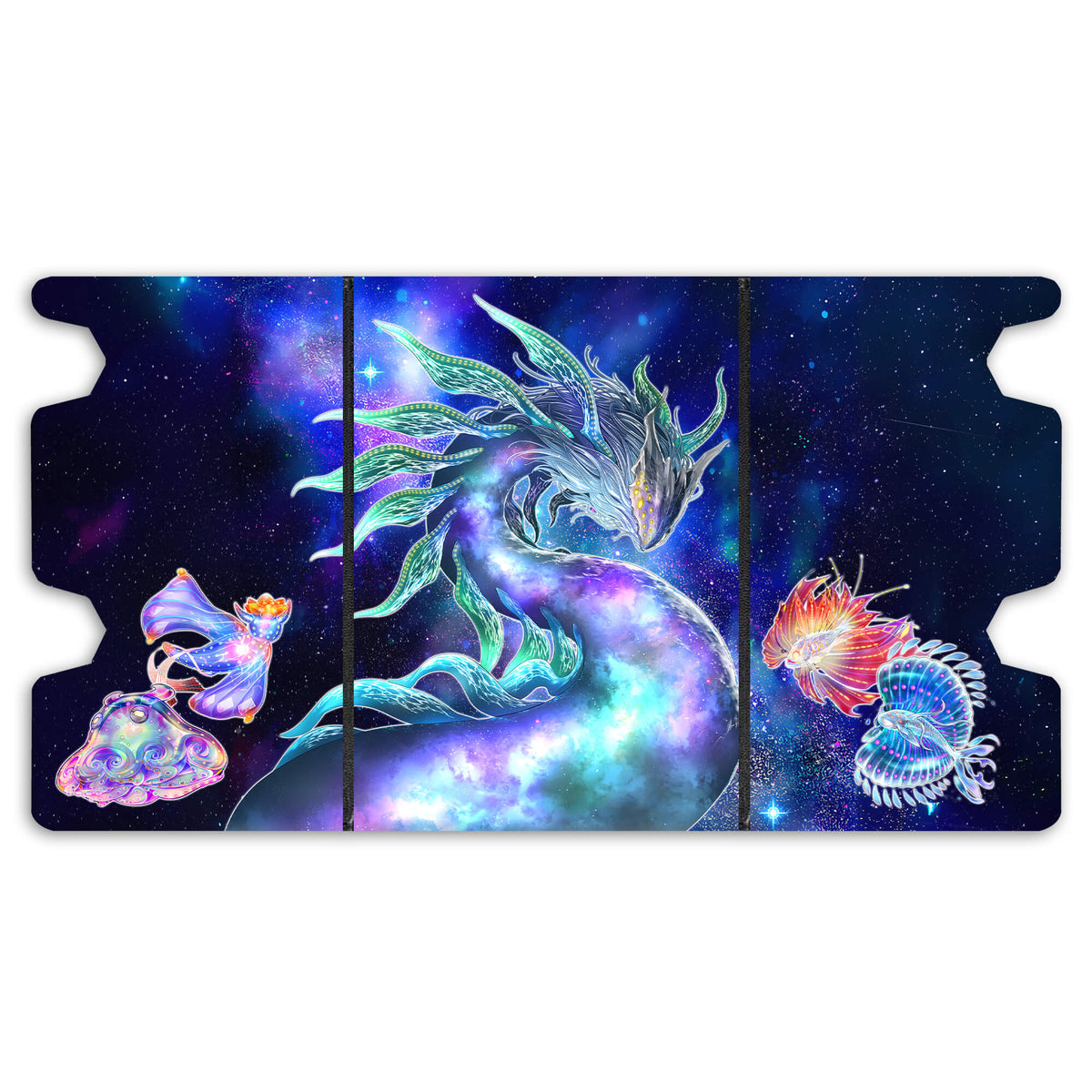 Here is the Full Lid Design of the Ghoti of the Deep Beyond Mach 3 Black Deck Box. Askaan-yugioh-custom-art-leather-durable-LDB-Duel