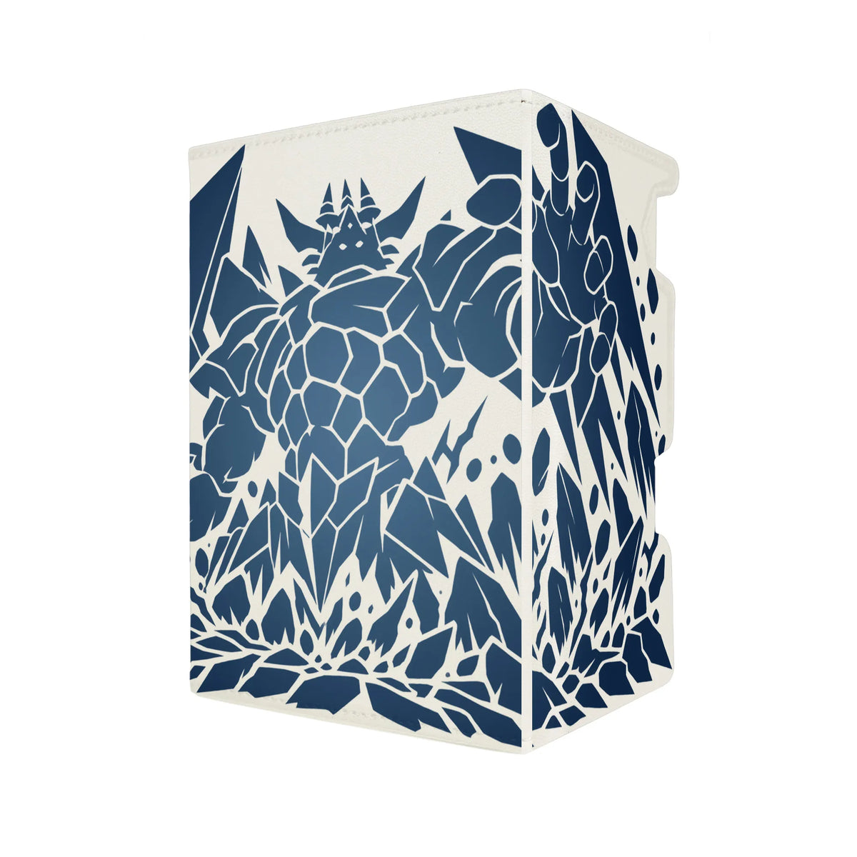 Here's another quality white deck box from LDB Duel featuring our exclusive Giant God Soldier art. Fits all types of trading card games, including Pokémon, Yu-Gi-Oh! and Magic The Gathering. The perfect card holder for the TCG player safely holds up to 100 double-sleeved cards. EVEN in extra thick sleeves. Comes with a pull-out dice tray. Egyptian-God-yugioh-tcg-accessories-card-storage-LDB-Duel