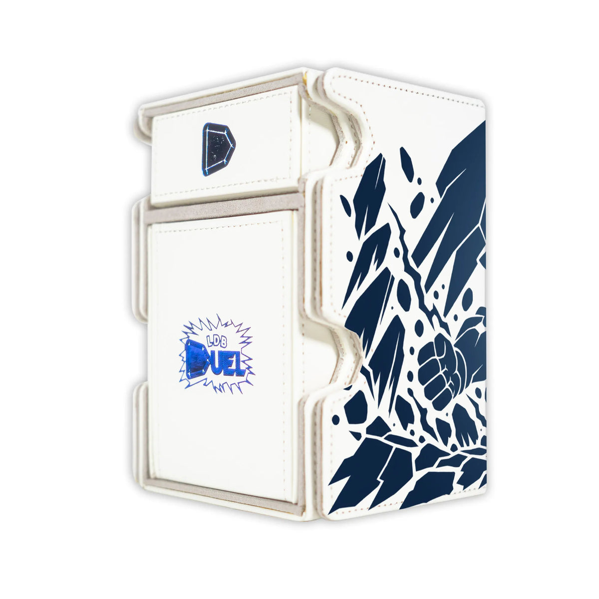 Here is the Right View of the Giant God Soldier Mach 3 White Deck Box. Divine-Beast-yugioh-deck-tray-dice-tray-LDB-Duel