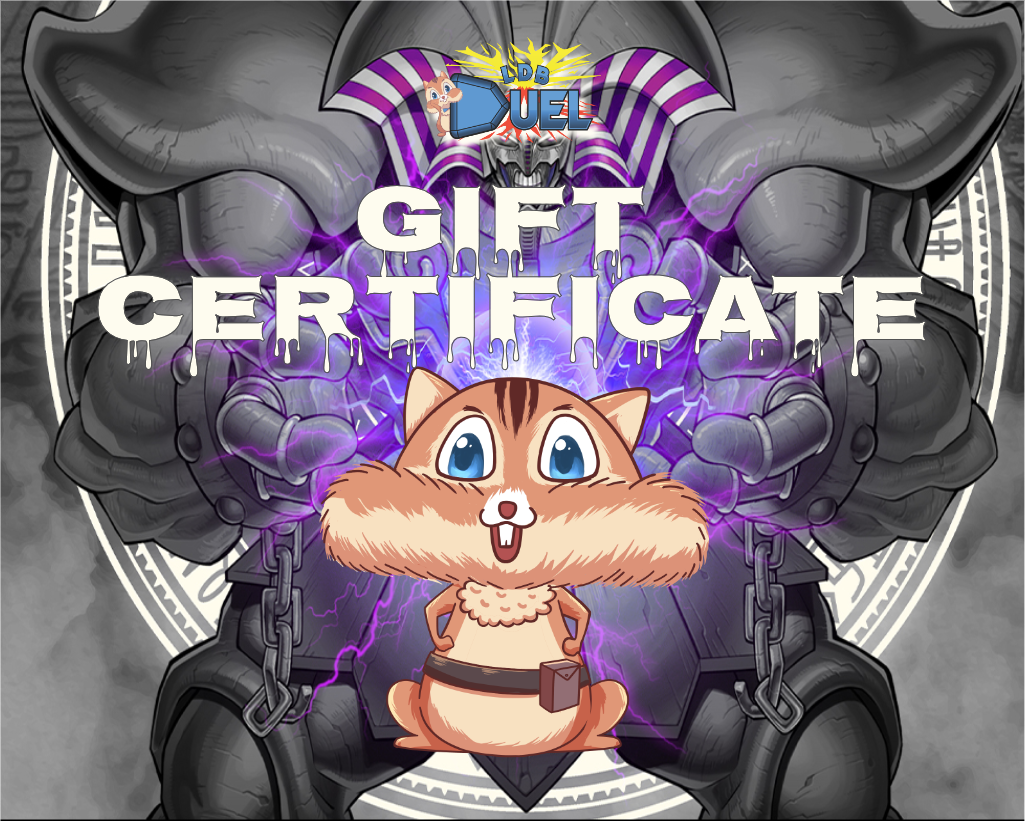 Image for the Gift Certificate from LDB Duel for trading card accessories. 