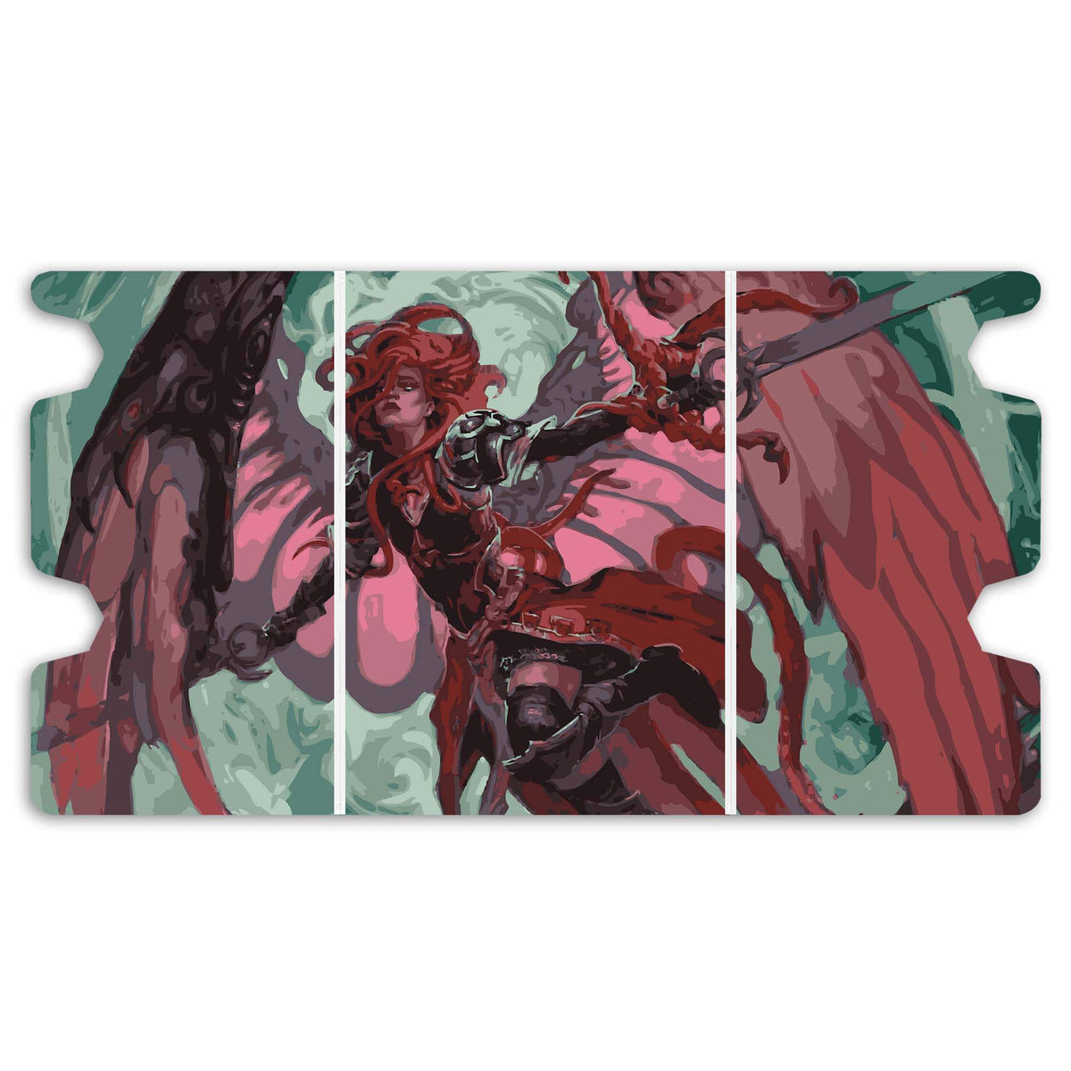 Here is the Full Lid Design of the Gisela, the Broken Blade Mach 3 White Deck Box. Legendary-Creature-mtg-custom-deck-portable-collector-LDB-Duel