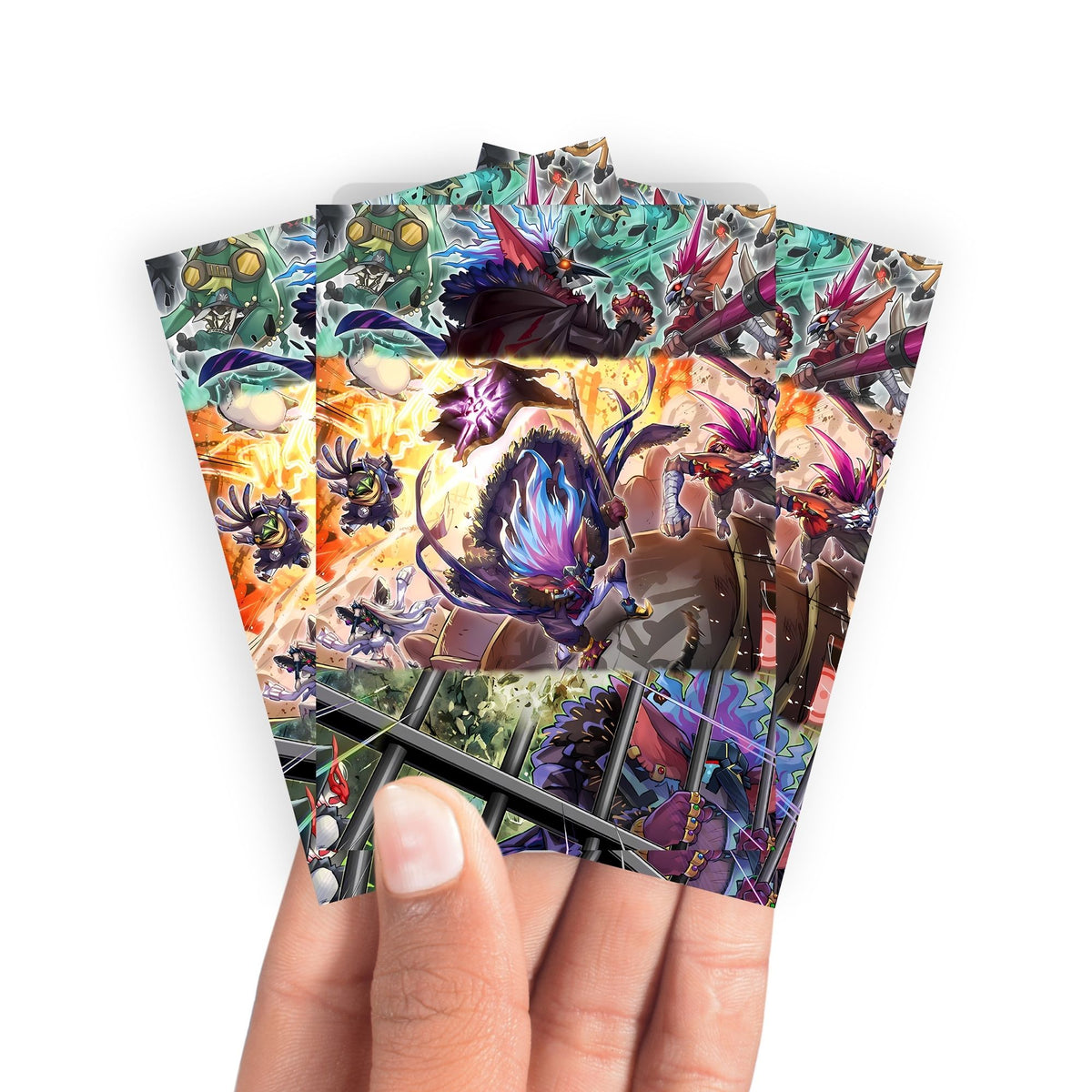 Keep your cards safe and stylish with our borderless card sleeves. Designed edge-to-edge to showcase your artwork, they offer a sleek, modern aesthetic. From LDB Duel, printed with the exclusive Goblin Biker Archetype design for a fresh, premium feel.Goblin-Biker-yugioh-mtg-pokemon-card-protection-standard-japanese-dragon-shield-LDB-Duel-borderless