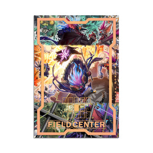 Level up your game with our custom-printed metal field centers from LDB Duel, featuring exclusive Goblin Biker Archetype artwork in gold metal. Durable, scratch-resistant, and embossed with the iconic Yu-Gi-Oh! card back, these slim field centers fit perfectly in card sleeves. Goblin-Biker-yugioh-mtg-pokemon-metal-card-embossed-design-custom-artwork-duel-accessories-ldb-duel