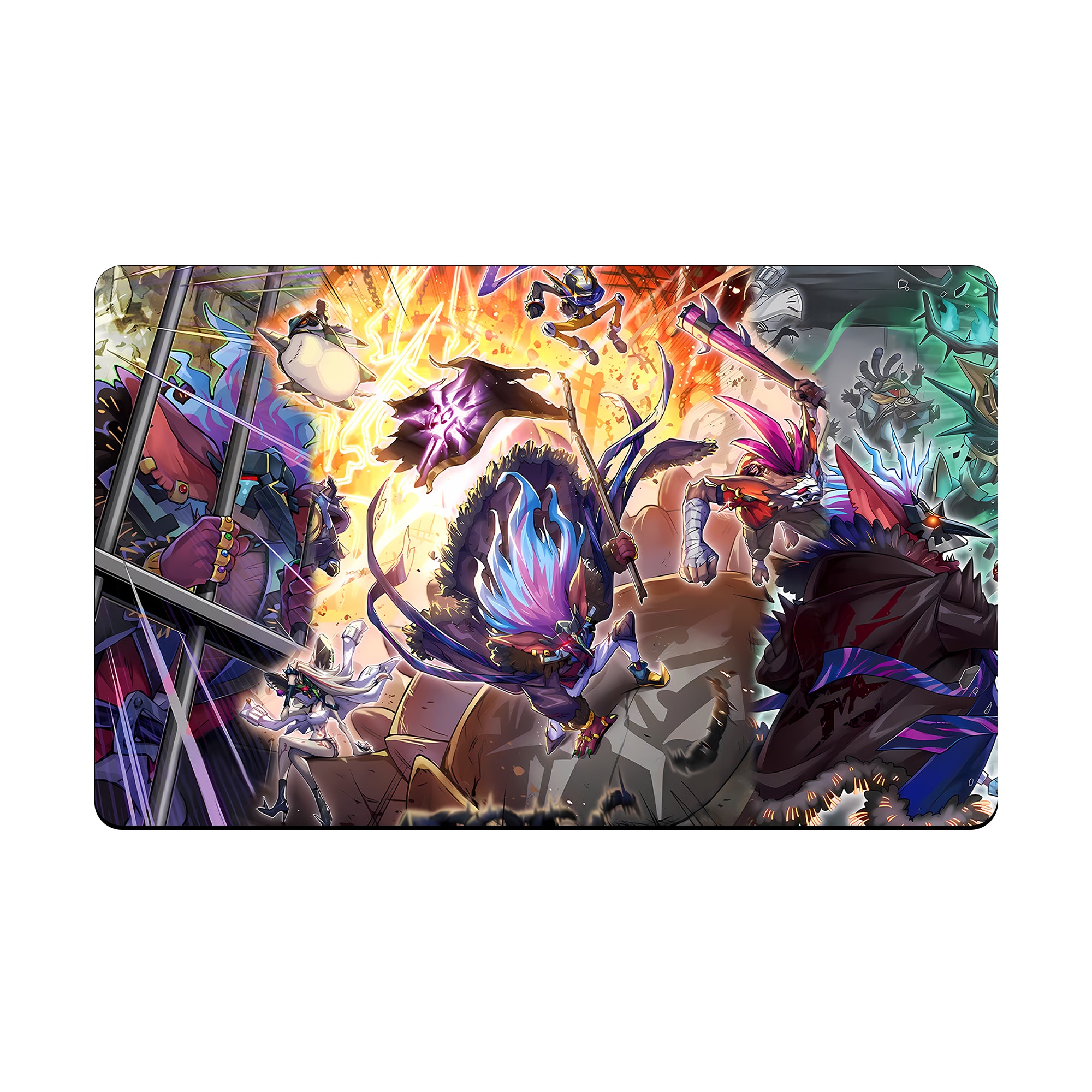 Goblin Biker Archetype Playmat for the YGO TCG Flesh and Blood Zone / No Stitch & Thick (3mm) / No tube