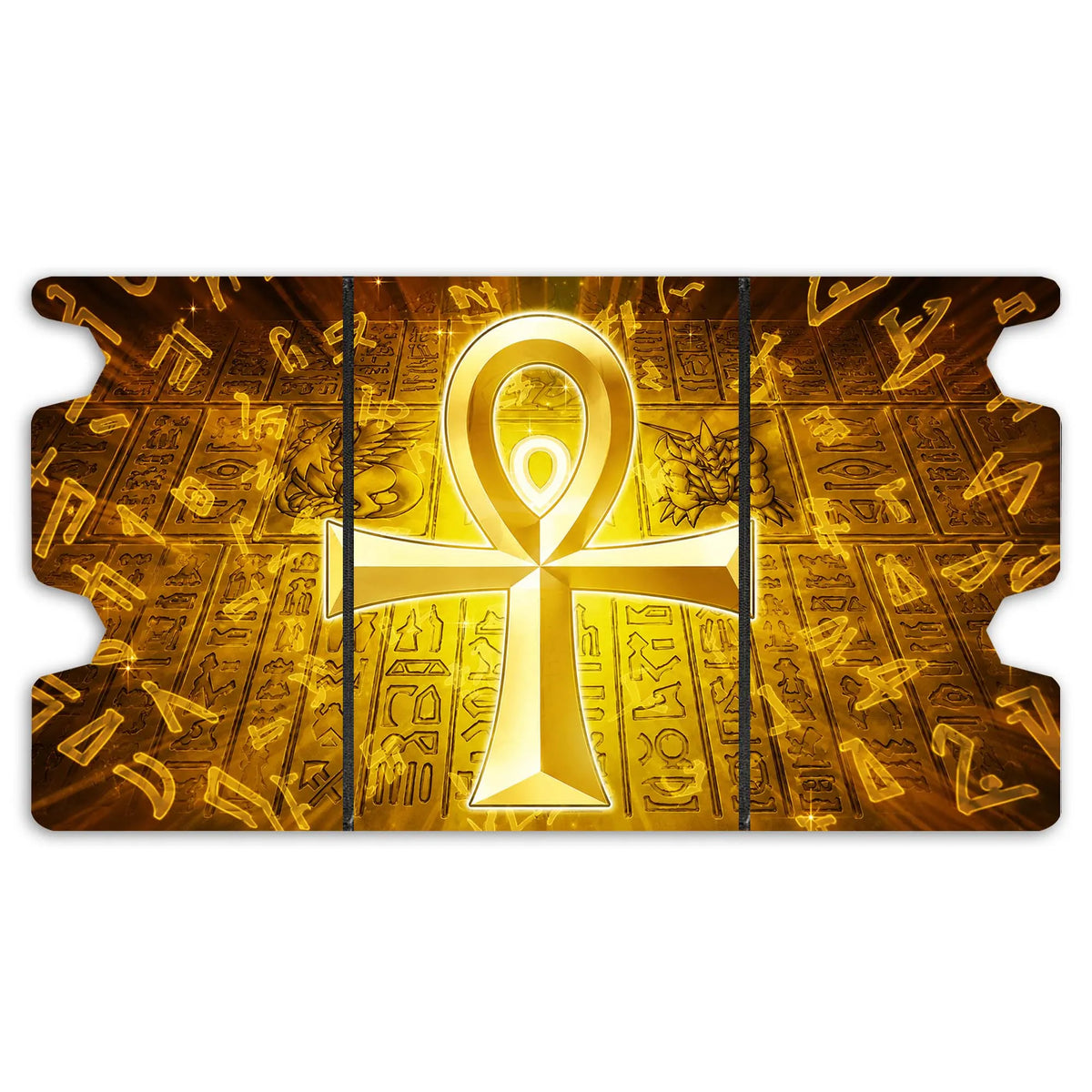 Here is the Full Lid Design of the Golden Ankh Mach 3 Black Deck Box. Cross-yugioh-custom-art-leather-durable-LDB-Duel