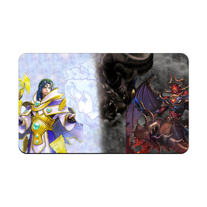 Transform your dueling experience with our exclusive art Good and Evil in the Burning Abyss playmat from LDB Duel! Featuring a soft cloth top for smooth card movement and a durable rubber back for a secure grip, this 24x14 inch mat is machine washable and safe for cards and sleeves. Goat-Chibi-yugioh-mtg-pokemon-custom-artwork-premium-durable-rubber-ldb-duel