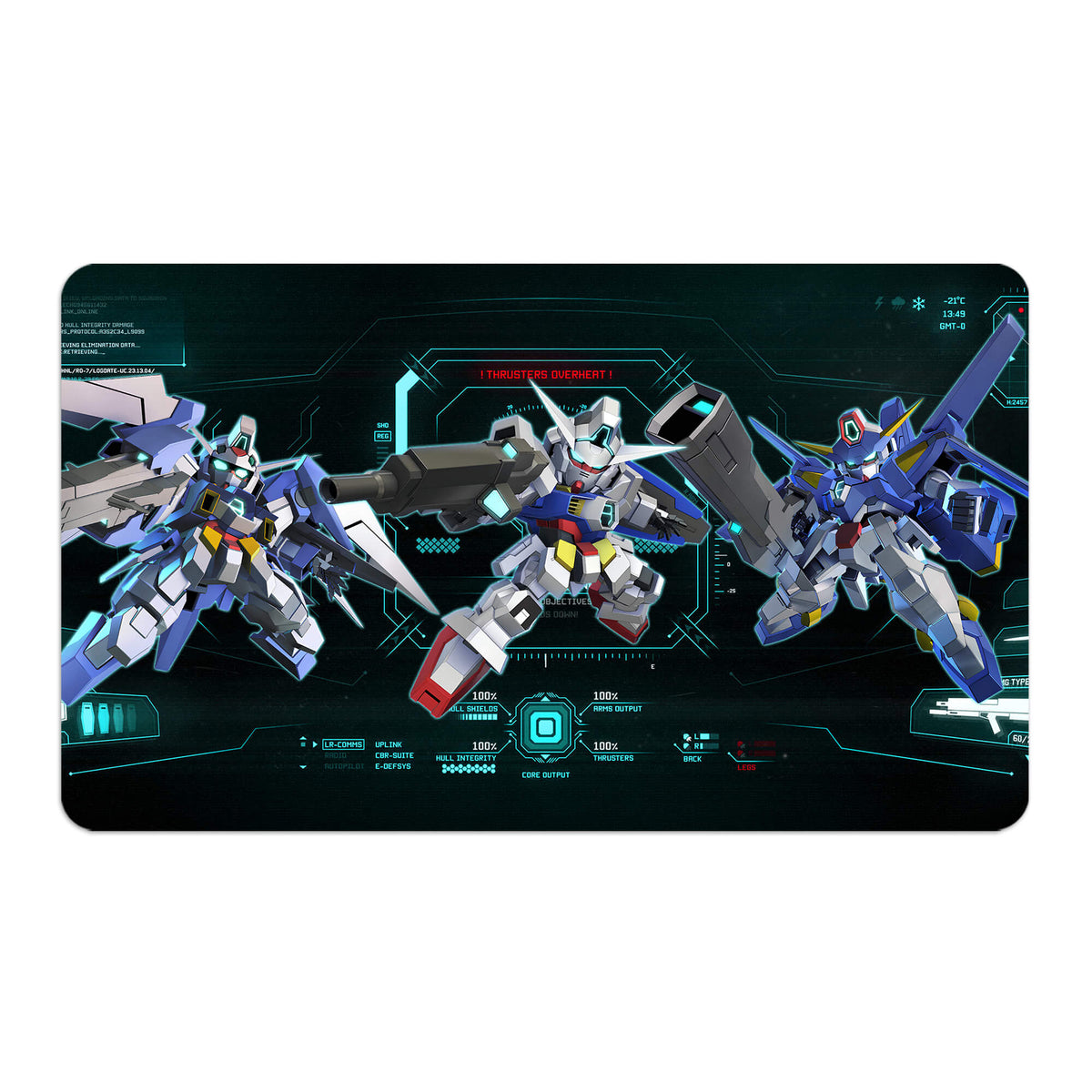 Tapis de jeu dragon rose noire