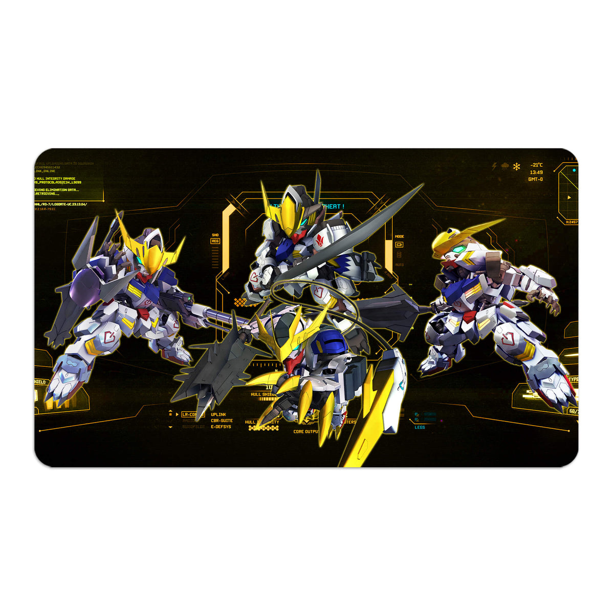 Tapis de jeu dragon rose noire