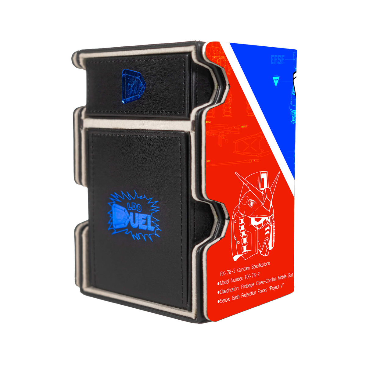 Here is the Right View of the Gundam RX-78-2 Mach 3 Black Deck Box. Hyper-Hammer-anime-deck-tray-dice-tray-LDB-Duel