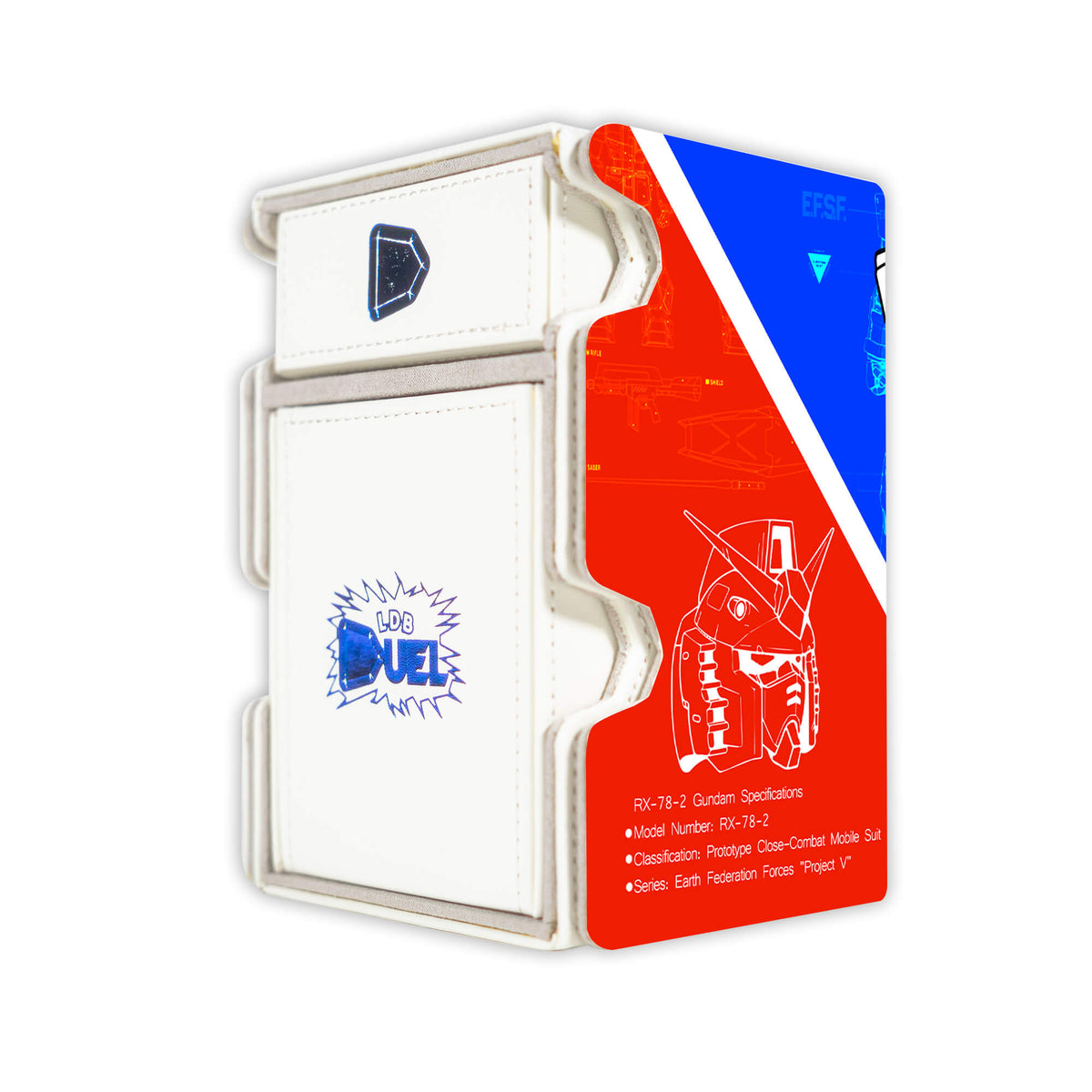 Here is the Right View of the Gundam RX-78-2 Mach 3 White Deck Box. Beam-Saber-anime-deck-tray-dice-tray-LDB-Duel