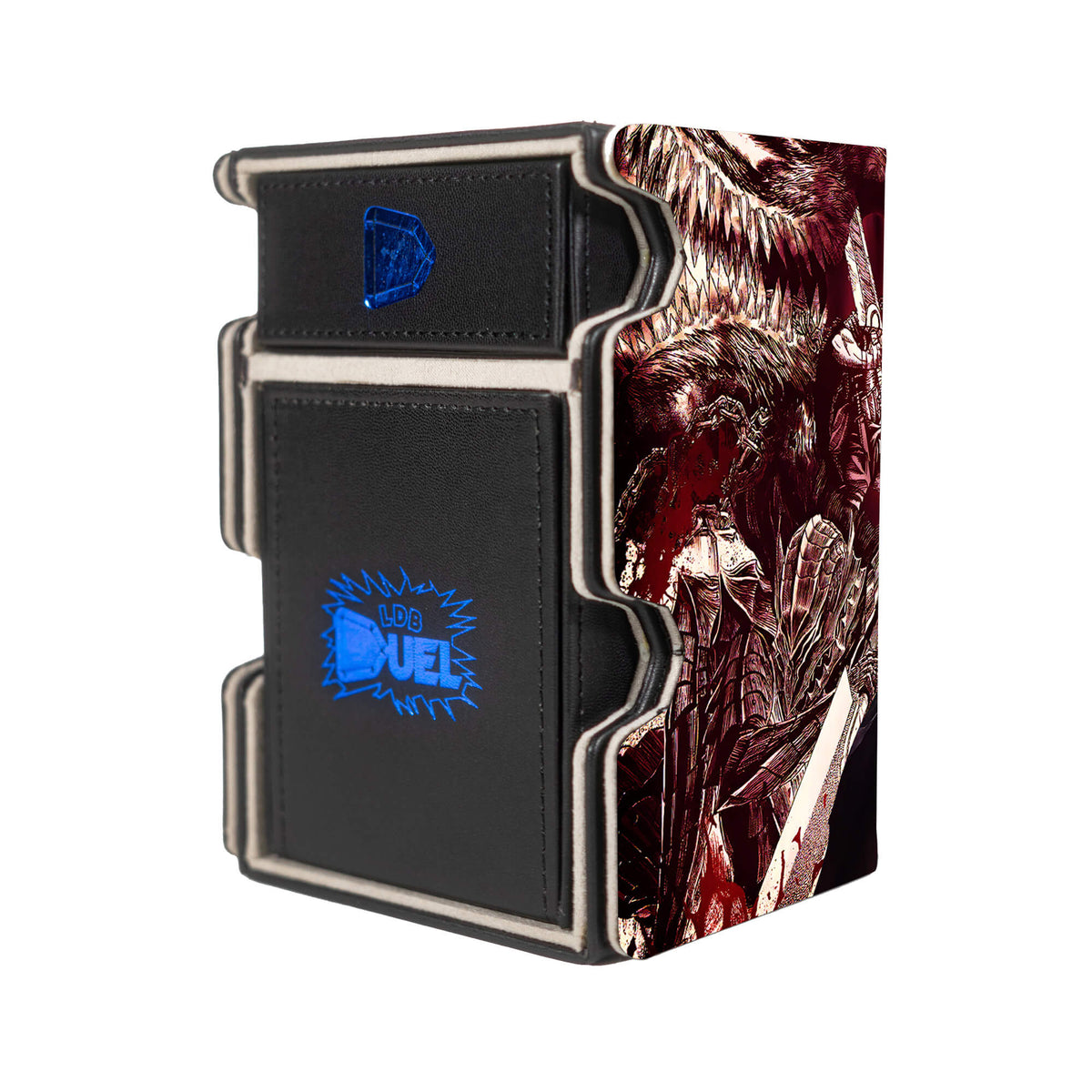 Here is the Right View of the Guts Mach 3 Black Deck Box. Dragon-Slayer-anime-deck-tray-dice-tray-LDB-Duel