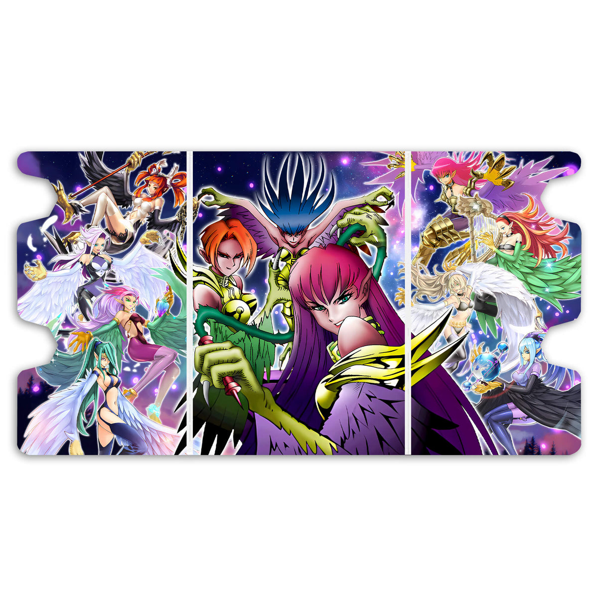 Here is the Full Lid Design of the Harpie Archetype Mach 3 White Deck Box. Harpie-Queen-yugioh-custom-deck-portable-collector-LDB-Duel