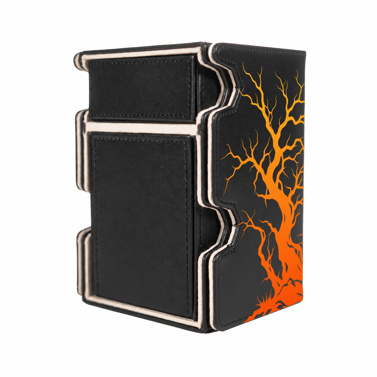 Here is the Right View of the Headless Horseman Mach 3 Black Deck Box. Immortality-anime-deck-tray-dice-tray-LDB-Duel