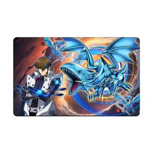 Transform your dueling experience with our exclusive art Heart of the Blue Eyes playmat from LDB Duel! Featuring a soft cloth top for smooth card movement and a durable rubber back for a secure grip, this 24x14 inch mat is machine washable and safe for cards and sleeves. Seto-Kaiba-yugioh-mtg-pokemon-custom-artwork-premium-durable-rubber-ldb-duel